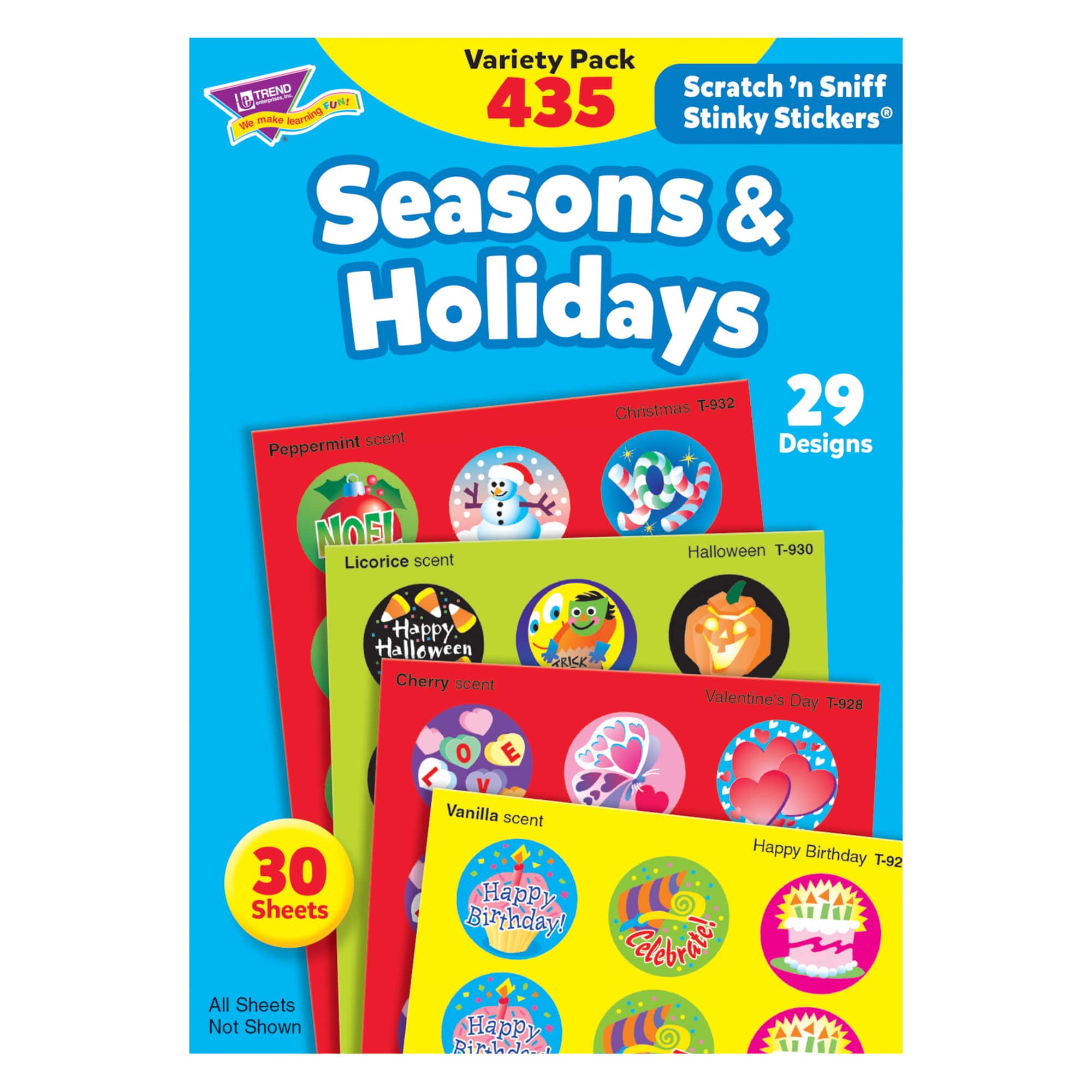 Trend Enterprises® 1" Seasons & Holidays Stinky Stickers®, 435 Count